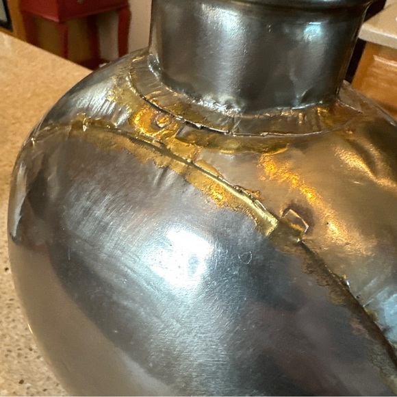 Antique Water Flask ,Water Bottle ,Brass Vase, Home Deco ,Collectible Vase - Picture 7 of 12